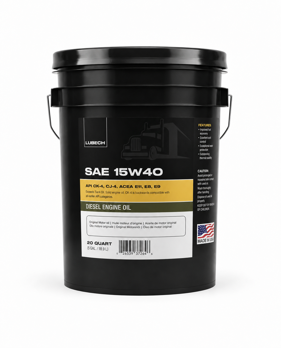 LUBECH Diesel Engine Oil 15W-40 CK-4 pack shot