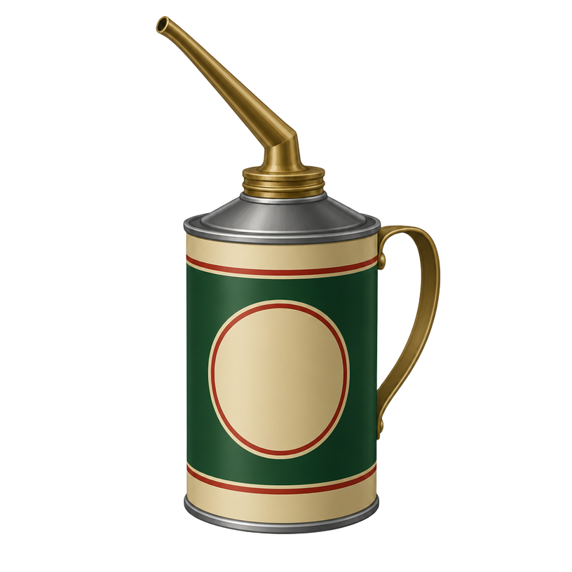Vintage classic car motor oil metal can