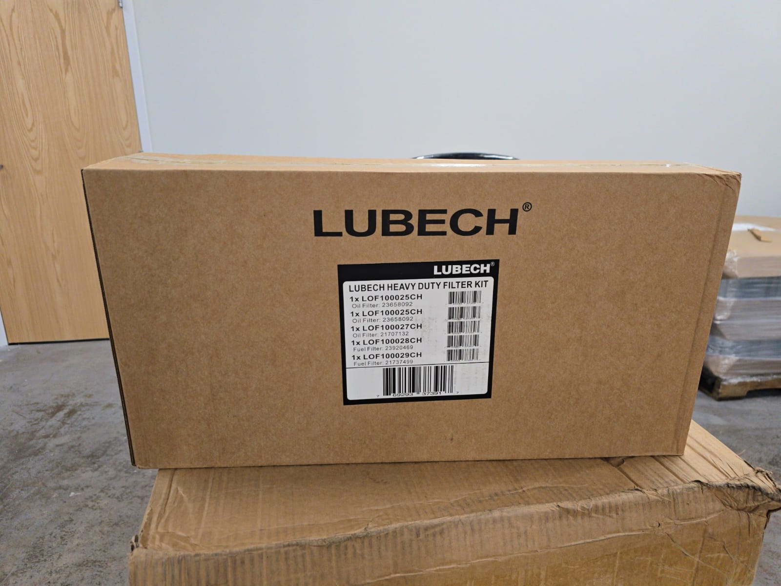 LUBECH heavy duty filter kit carton with part number label